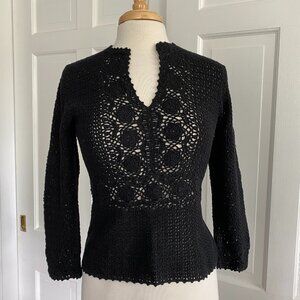 J Crew Crocheted Cotton Sweater, size S